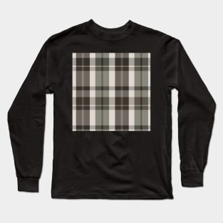 Dark Academia Aesthetic  Aillith 1 Hand Drawn Textured Plaid Pattern Long Sleeve T-Shirt